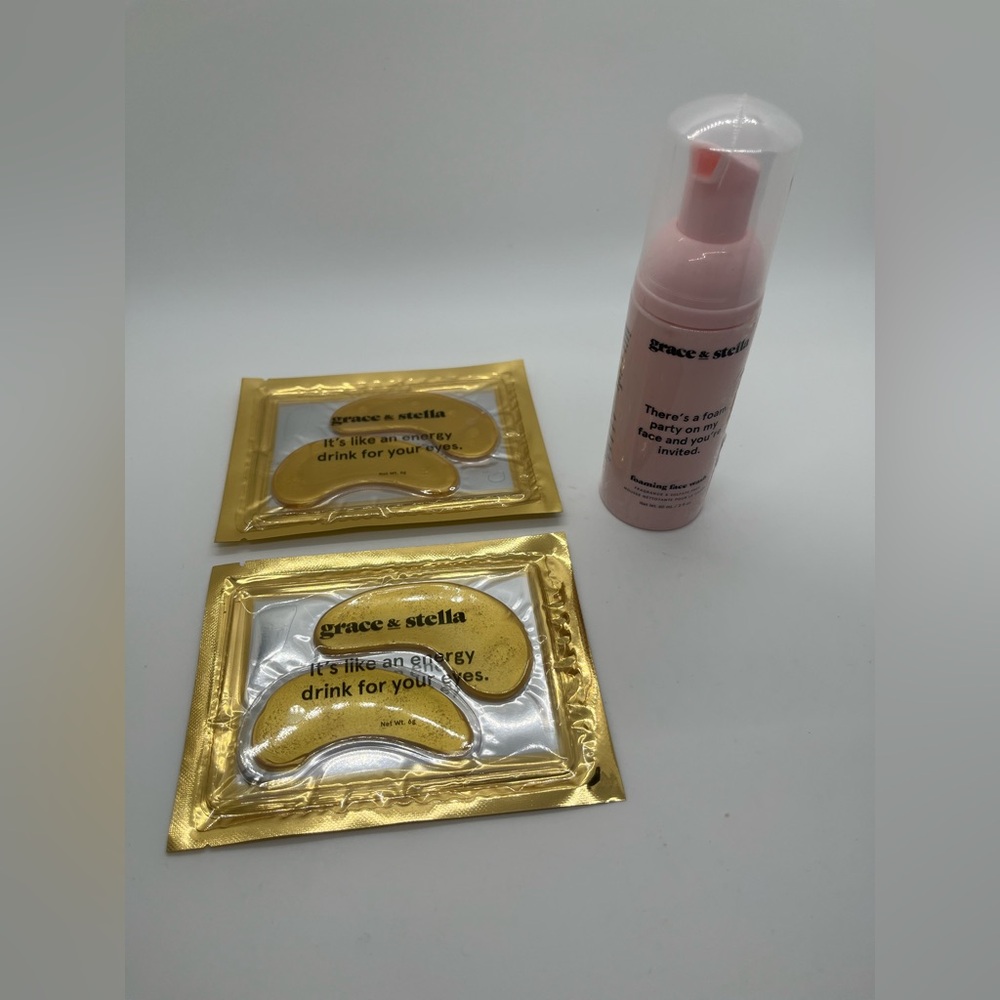 Grace & Stella Eye Mask Exp.03/25 ~2 & Foaming Face Wash 2 floz/60 mL Sealed NEW